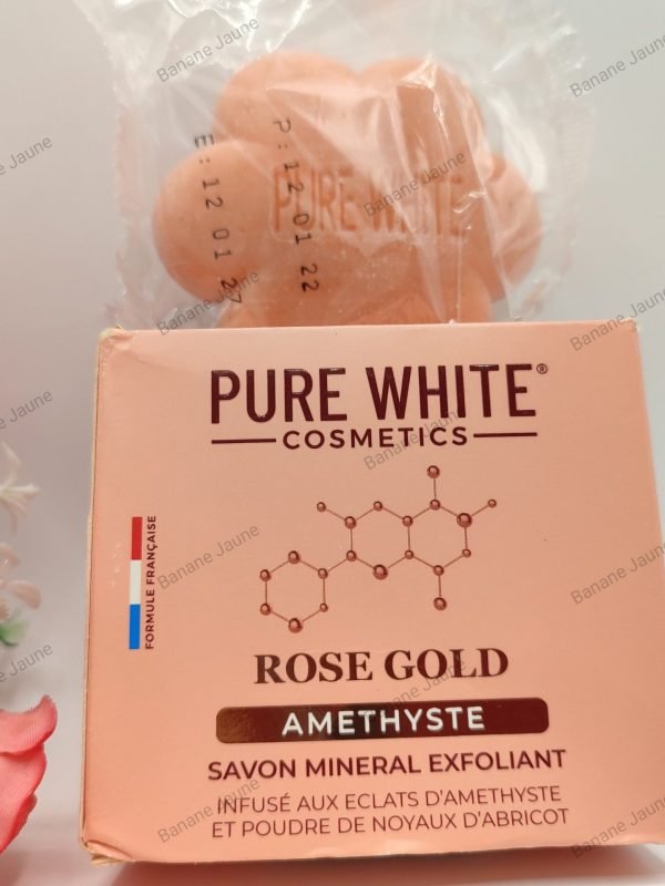 Savon Pure White Amethyst Gold Très Clarifiant 190g | Éclat instantané et peau unifiée | Savon éclaircissant