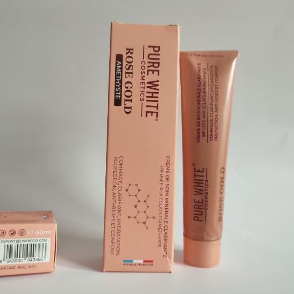 Tube Crème Éclaircissant Pure White Rose Gold | Anti-Taches & Teint Uniforme