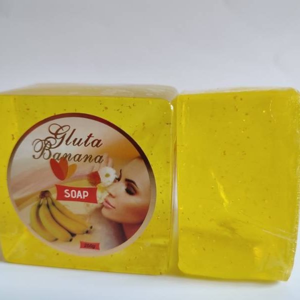 Savon Gluta Banane – Savon Éclaircissant Anti-Taches Visage & Corps 200g – Formule Purifiante à la Banane