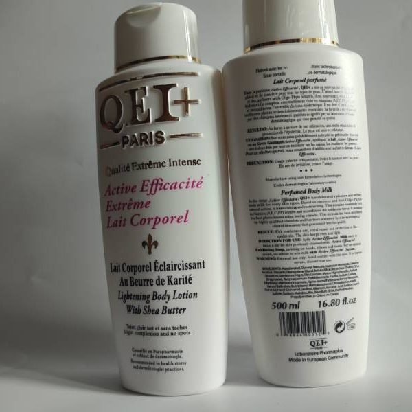Lait Corporel QEI+ Active Efficacité Clarifiant | 500ml | Peau Éclatante & Unifiée