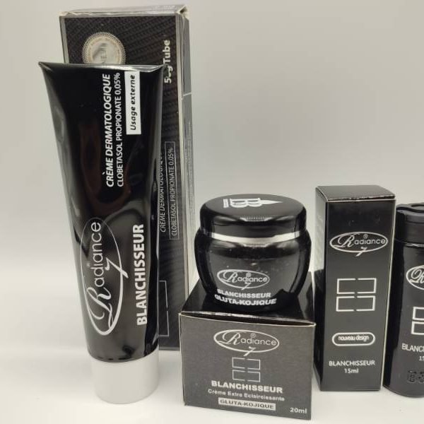 Mini Gamme Radiance – Crème Concentrée, Sérum Anti-Taches & Crème Visage – Kit Éclat Instantané