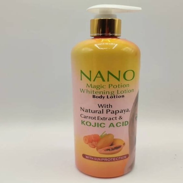 Lait Nano White Clarifiant | Acide Kojic & Papaye | 500ml | Teint Uniforme