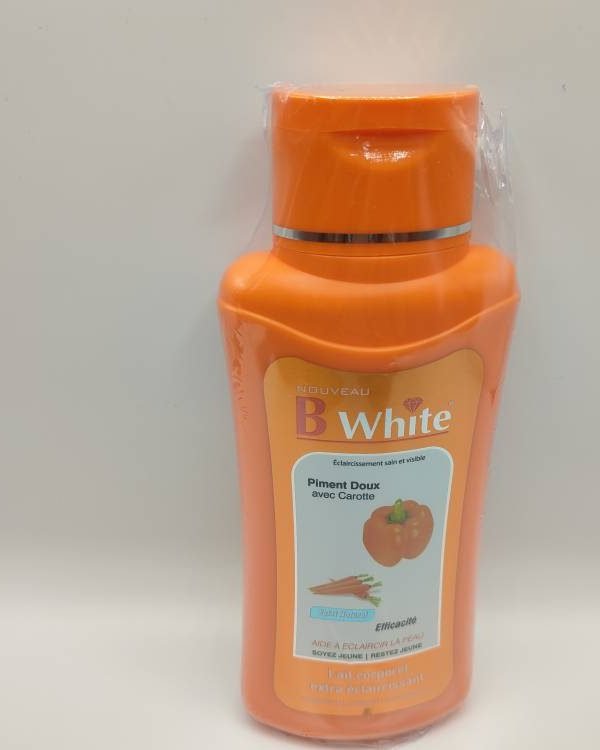 Lait Visage et Corps B White | Éclaircissant & Illuminant à la Carotte et au Piment Doux