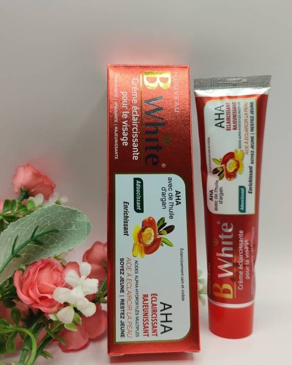 Crème Visage B White | Éclaircissant & Exfoliant à l'Acide de Fruits