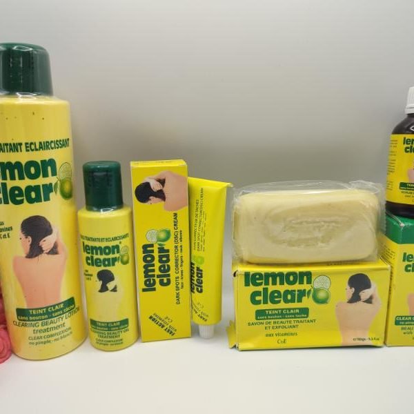Gamme Complète Lemon Clear | Lait, Huile, Sérum, Savon & Crème – Teint Uniforme et Peau Éclatante