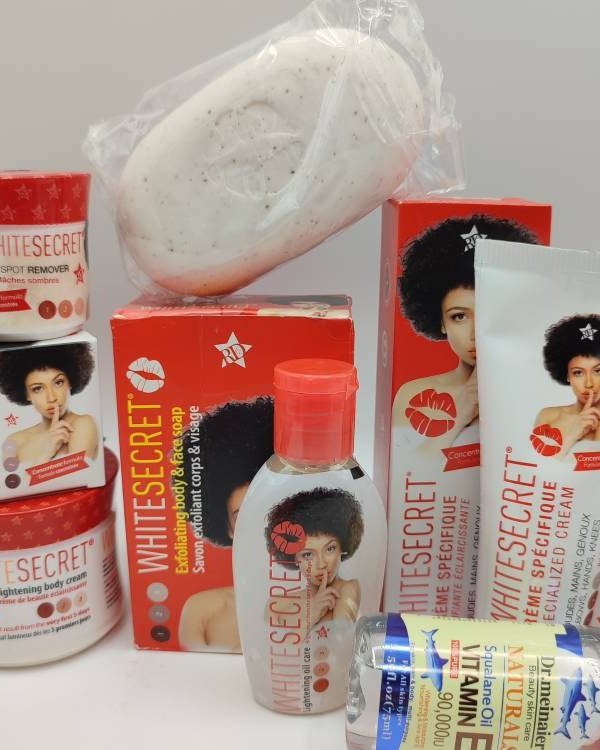 White Secrete Crème Pot 140ml + Sérum, Huile, Crème, Savon & Vitamine E