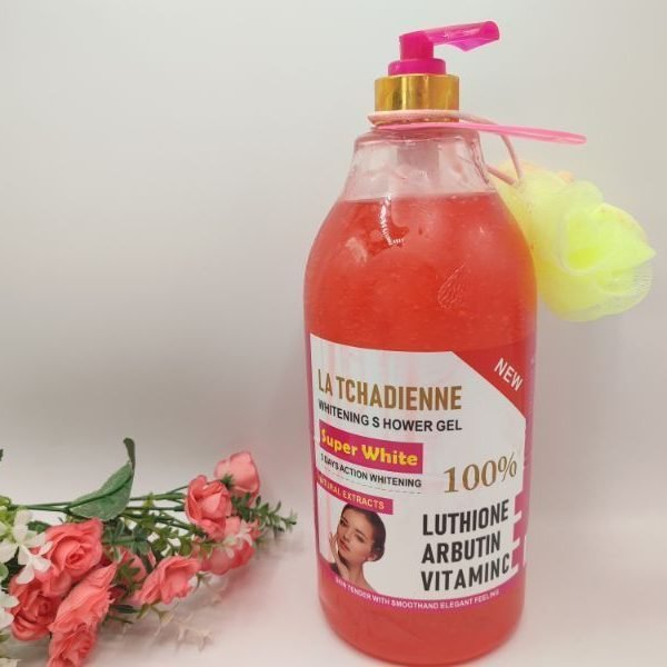 Gel Douche La Tchadienne Gommant Très Éclaircissant 2L - Exfoliation Douce et Teint Unifié
