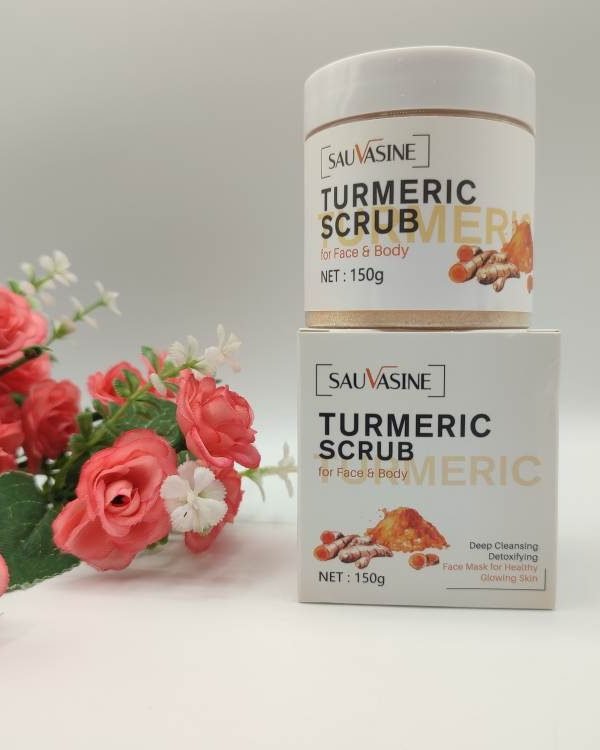 Sauvasine Gommage Visage au Curcuma 150g | Exfoliant & Éclaircissant