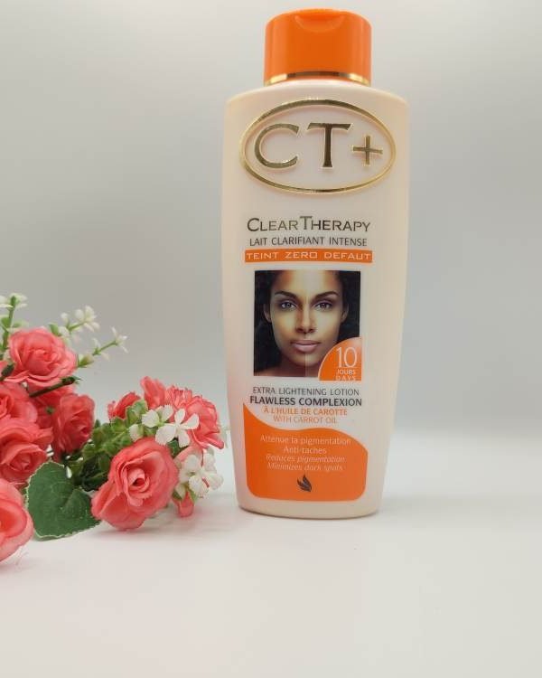 Lait Corporel CT+,  Clear Therapy Plus – Éclaircissant et Régénérant