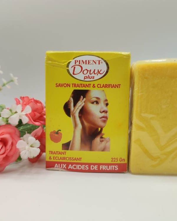 Savon Piment Doux Plus Exfoliant et Éclaircissant 250g | Anti-Taches & Teint Uniforme