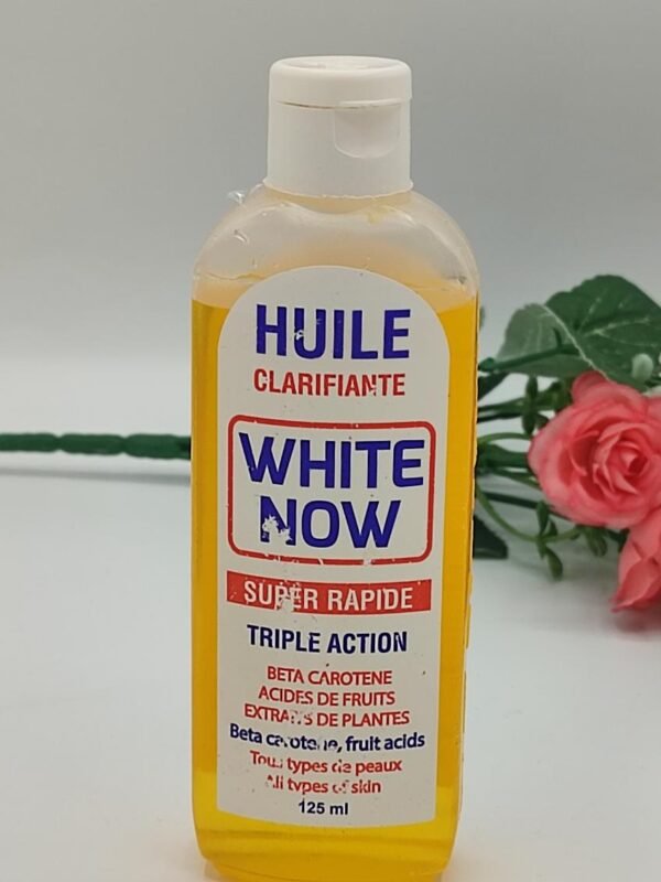 Huile Clarifiante WHITE NOW – Triple Action Éclaircissante Anti-Taches au Bêta-Carotène | Banane Jaune