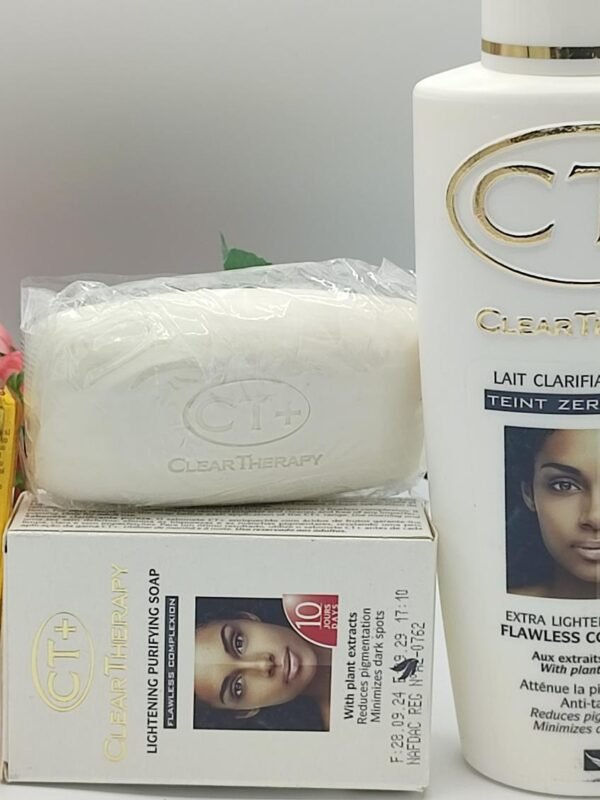 Mini Gamme CT+ – Lait, Savon & Huile Clarifiants Intenses | Extraits Végétaux & Éclaircissement Rapide | Banane Jaune