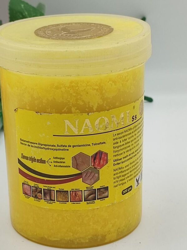 Savon NAOMISS – Triple Action Antifongique, Antibactérien & Anti-Inflammatoire | Naomie | Banane Jaune