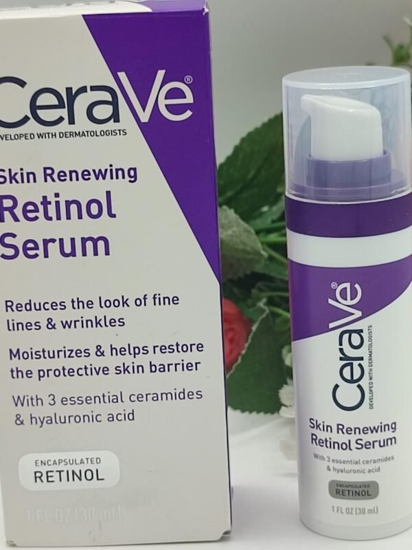 Cerave – Sérum Skin Renewing Anti-Âge & Anti-Régosité | Régénération Cutanée & Lutte contre les Rides | Banane Jaune