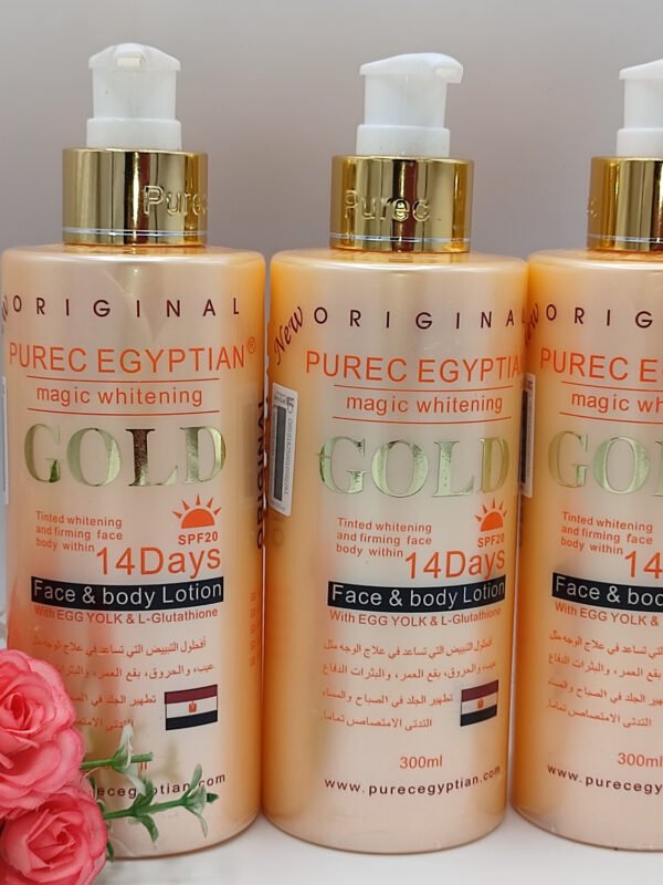 Lait Éclaircissant Purec Egyptian Gold | Triple Pack 3x300ml