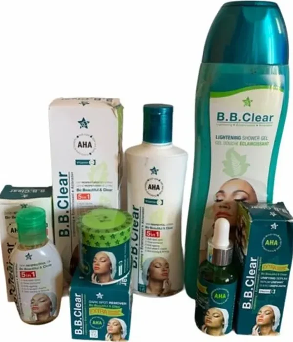 Gamme Complète B.B Clear Efficacité | Teint Unifié & Éclatant | Soins Visage & Corps