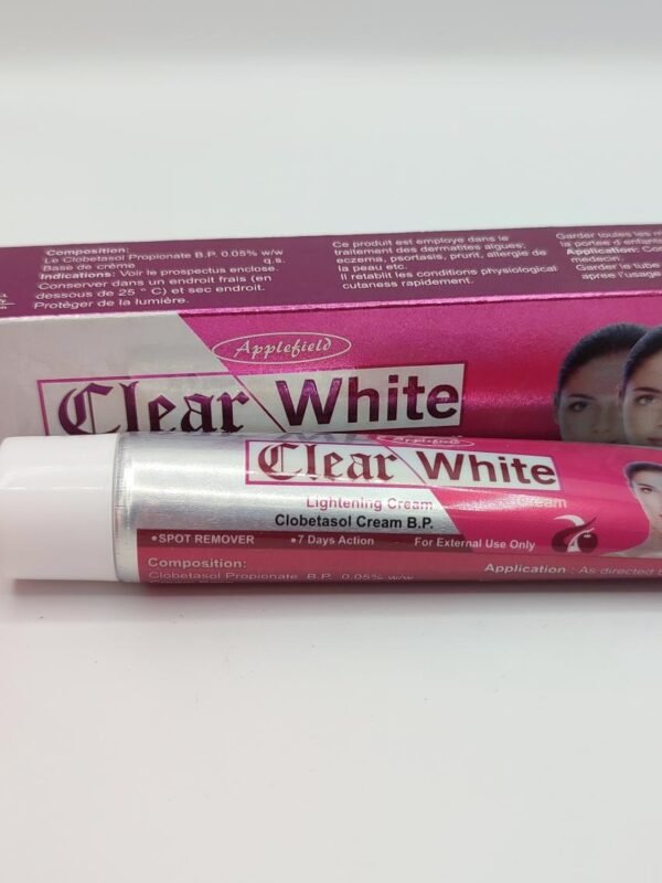 Crème Éclaircissante CLEAR WHITE | Action 7 Jours & Teint Uniforme