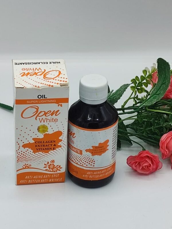 Huile Blanchissante OPEN WHITE 125ml | Éclat et Uniformité du Teint | Banane Jaune