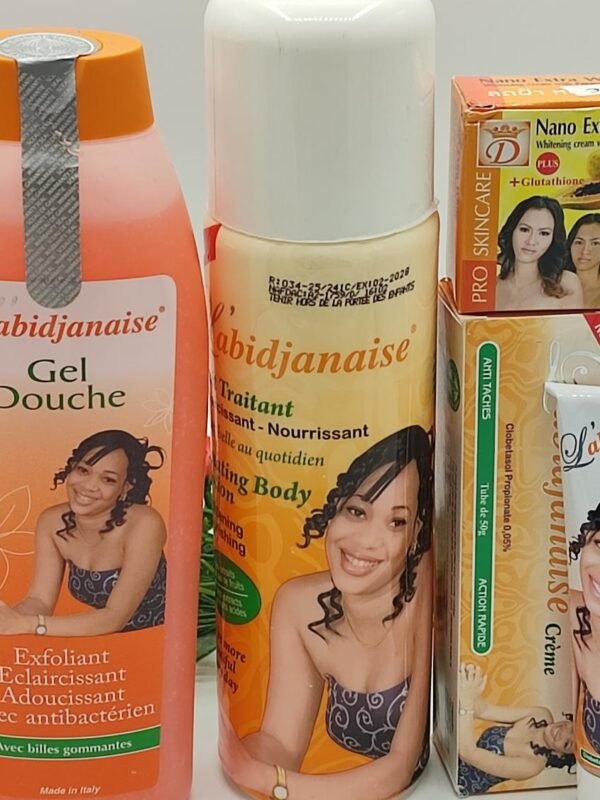 Gamme Abidjanaise Larissa - Gel Douche, Lait, Crème, Huile, Nano