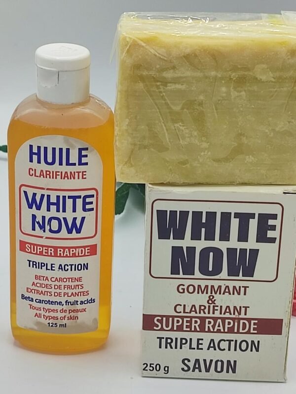 White Now Huile Clarifiante Triple Action + Savon Gommant Éclaircissant