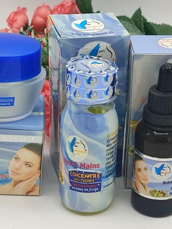 Mini Gamme Kenacol à la Vitamine C – Crème Anti-Taches + Sérum Visage & Corps | Routine Éclaircissante pour un Teint Jaune Parfait