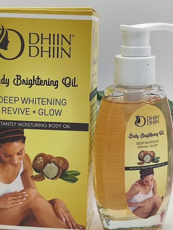 Huile Éclaircissante Dhin Dhin 100ml – Pour le Corps | Pour un Teint Jaune Parfait, Peau Lisse et Uniforme