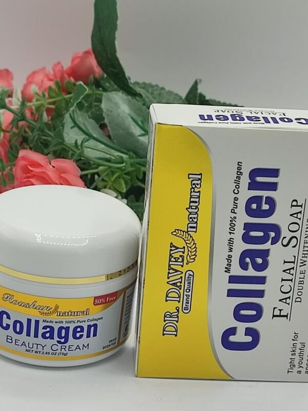 Savon et Crème Visage Collagène – Pour une Meilleure Élasticité & Jeunesse Naturelle de la Peau | Banane Jaune