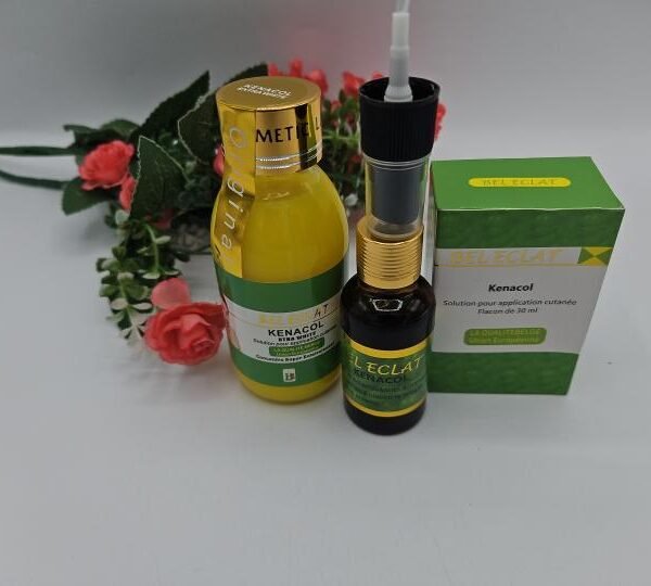 Sérum BEL ECLAT kenacol solution pour application cutanée, Et son concentré anti taches super eclaircissant 100ml