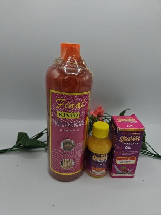 Gel Douche Clarifiant Final Kinto 1L + Huile Sparkle Lightening 125ml – Teint Uniforme & Éclat Rapide