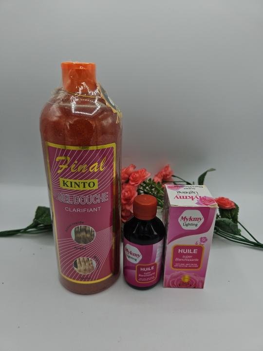 Gel Douche Clarifiant FINAL KINTO + Huile MYKMY Lightening – Soin Éclaircissant Rapide et Uniforme (1L + 125ml)
