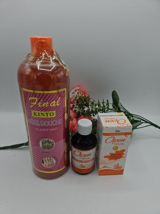 Gel Douche Clarifiant FINAL KINTO + Huile Open White – Éclat & Teint Uniforme (1L + 125ml)